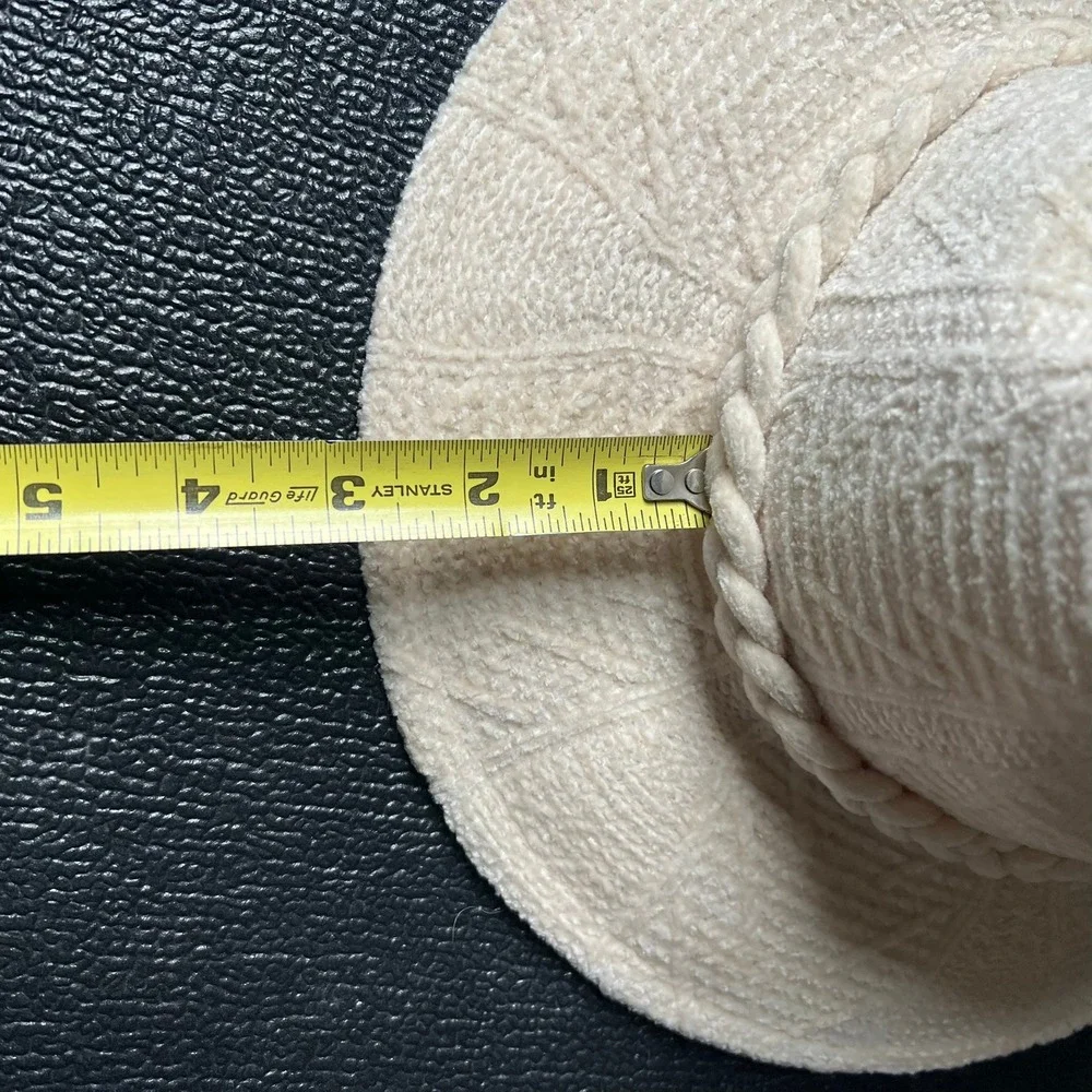 Four Buttons San Diego Hat Textured Fedora Braided Rope Wide Brim O/S Coastal - Picture 8 of 11